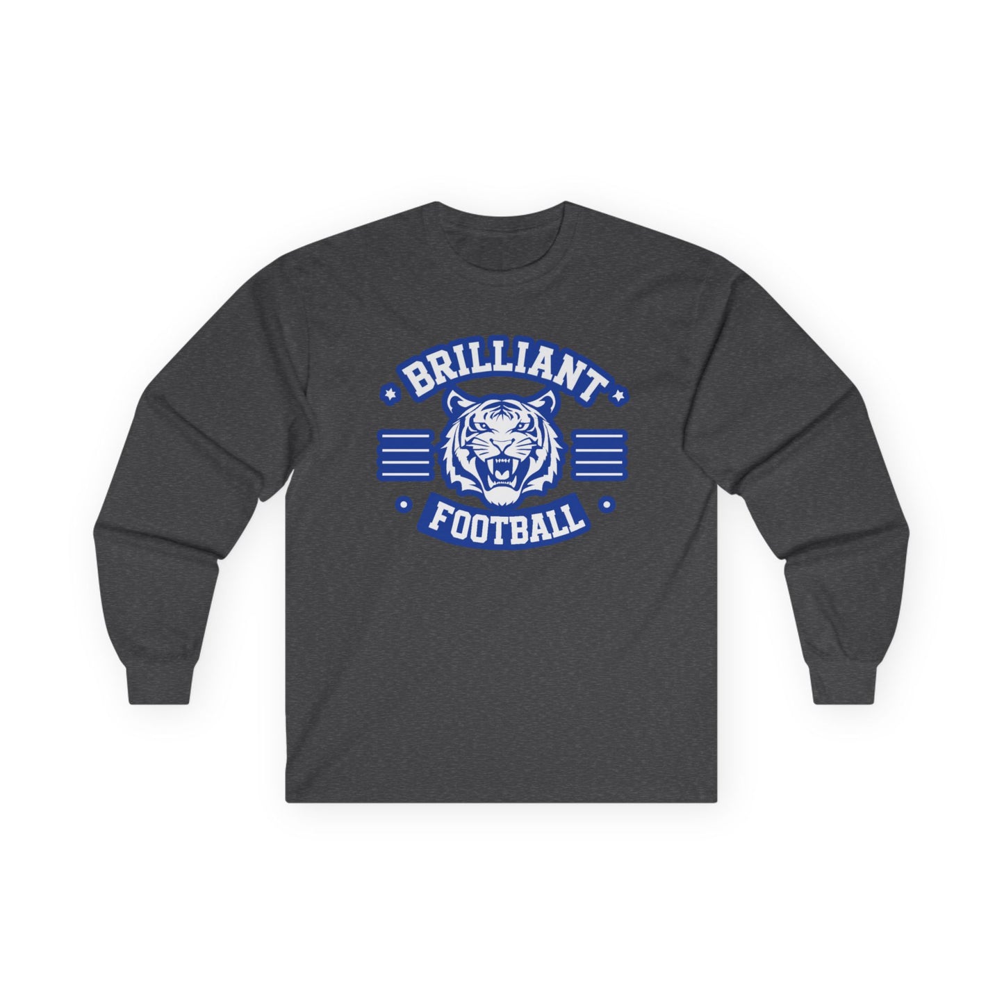 Adult Long Sleeve Tee \ Brilliant Tigers Football \ BTF2