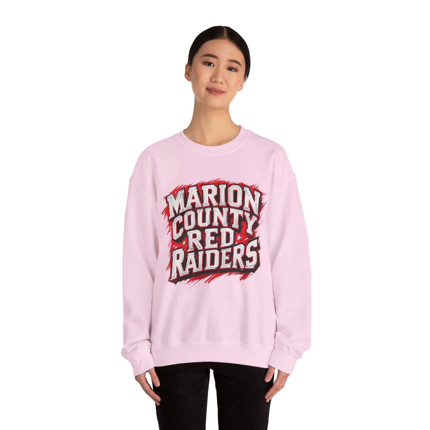 Adult Crewneck Sweatshirt \ Marion County Red Raiders \ MC1