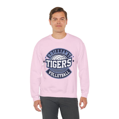 Adult Crewneck Sweatshirt \ Brilliant Tigers Volleyball \ BTV1
