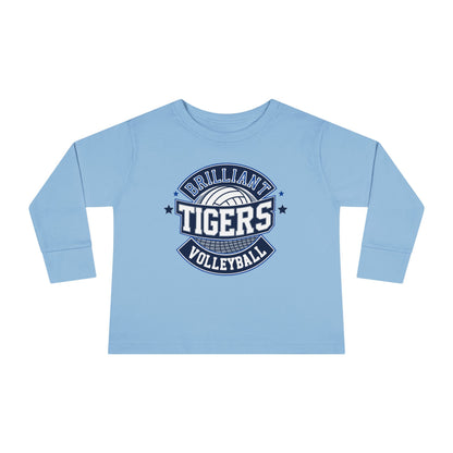 Toddler Long Sleeve Tee \ Brilliant Tigers Volleyball \ BTV1