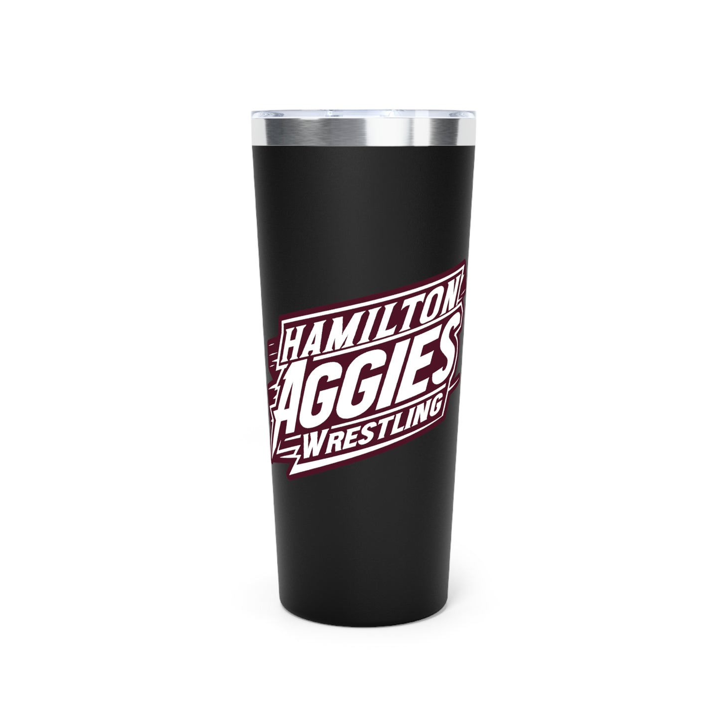 22oz Copper Insulated Tumbler \ Hamilton Aggies Wrestling \ HAW1