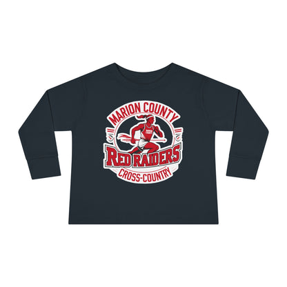 Toddler Long Sleeve Tee \ Marion County Red Raiders Cross-Country \ MCCC2