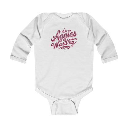 Long Sleeve Baby Bodysuit \ Hamilton Aggies Wrestling \ HAWG2