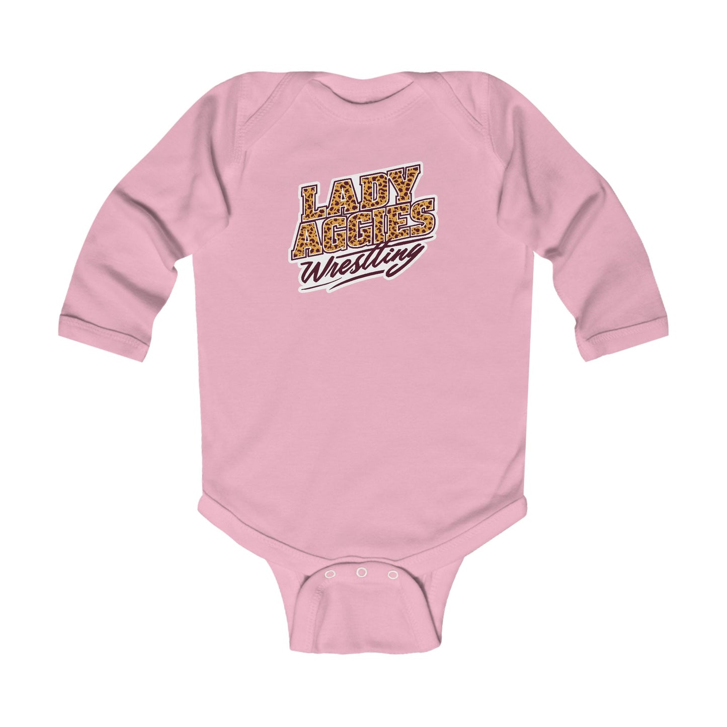 Long Sleeve Baby Bodysuit \ Hamilton Aggies Wrestling \ HAWG3