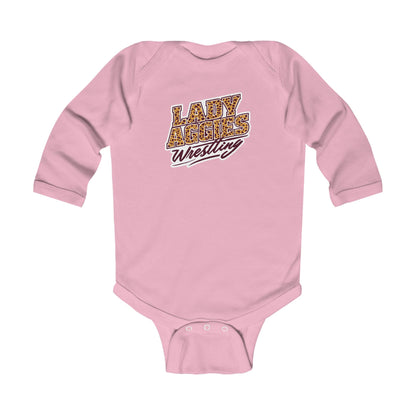 Long Sleeve Baby Bodysuit \ Hamilton Aggies Wrestling \ HAWG3