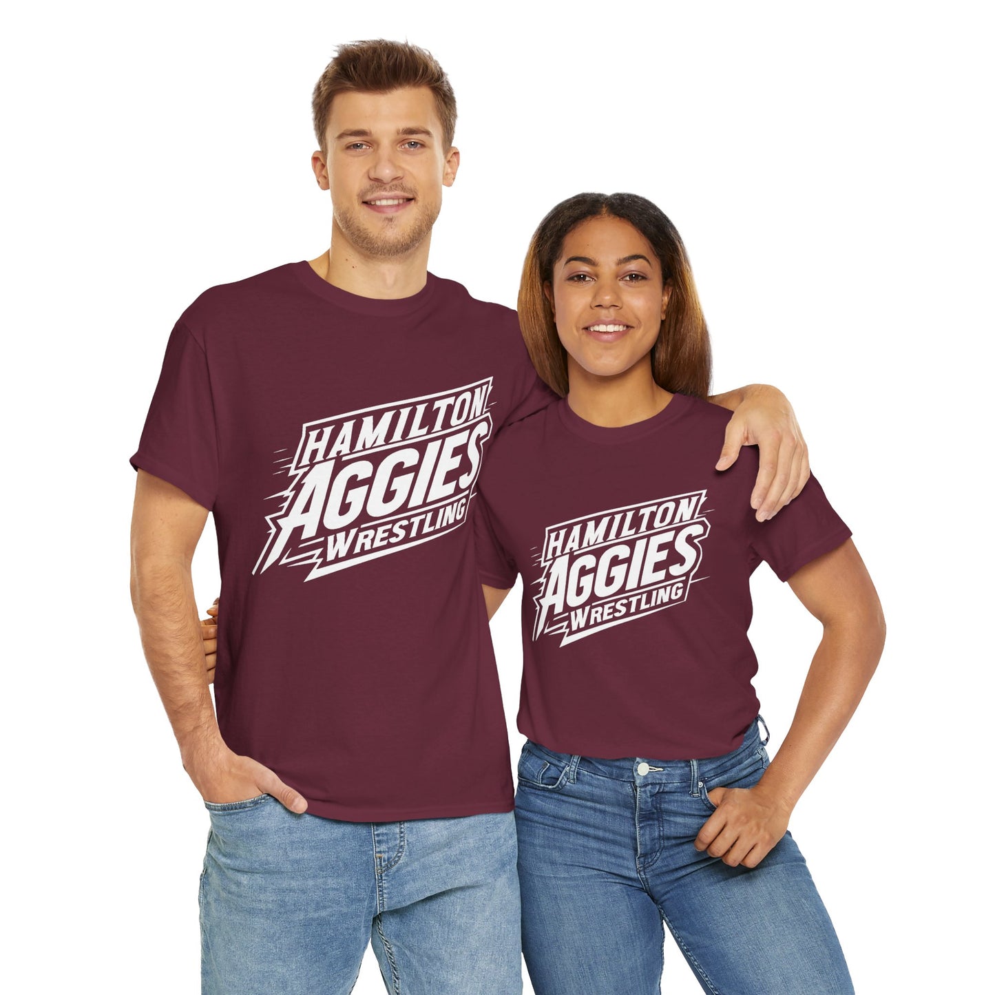 Adult Tee \ Hamilton Aggies Wrestling \ HAW1