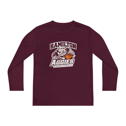 Youth Long Sleeve Tee \ Hamilton Aggies Basketball \ HABB1