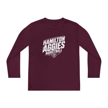 Youth Long Sleeve Tee \ Hamilton Aggies Basketball \ HABB2