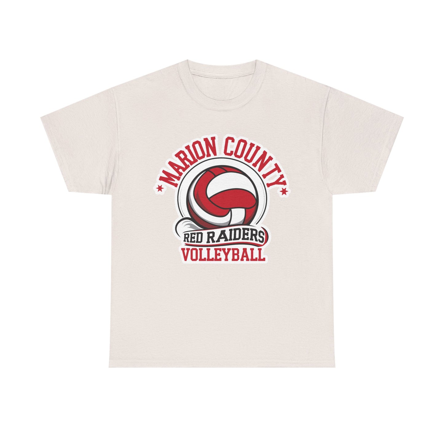Adult Tee \ Marion County Red Raiders Volleyball \ MCV1