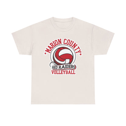 Adult Tee \ Marion County Red Raiders Volleyball \ MCV1