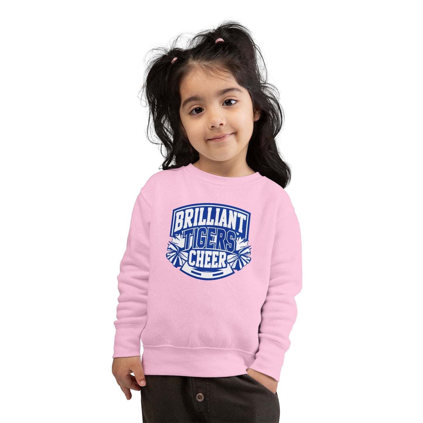 Toddler Crewneck Sweatshirt \ Brilliant Tigers Cheer \ BTC1