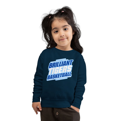 Toddler Crewneck Sweatshirt \ Brilliant Tigers Basketball \ BTBK2