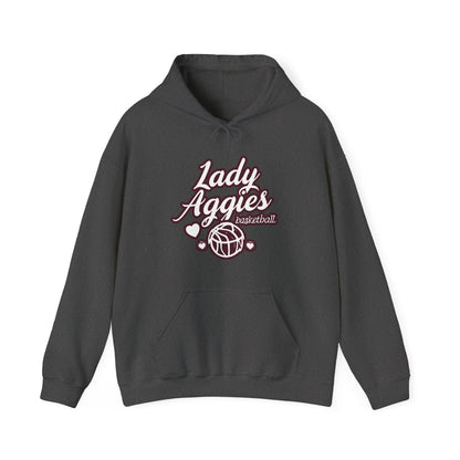 Adult Hoodie Sweatshirt \ Hamilton Aggies Basketball \ HABBG2