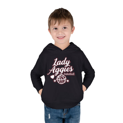 Toddler Hoodie Sweatshirt \ Hamilton Aggies Basketball \ HABBG2