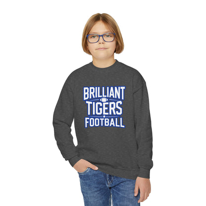 Youth Crewneck Sweatshirt \ Brilliant Tigers Football \ BTF1
