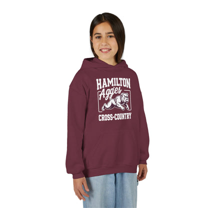 Youth Hoodie Sweatshirt \ Hamilton Aggies Cross-Country \ HCC2