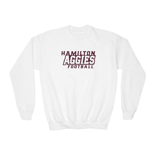 Youth Crewneck Sweatshirt \ Hamilton Aggies Football \ HAF1