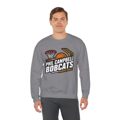 Adult Crewneck Sweatshirt \ Phil Campbell Bobcats Basketball \ PCBBK1