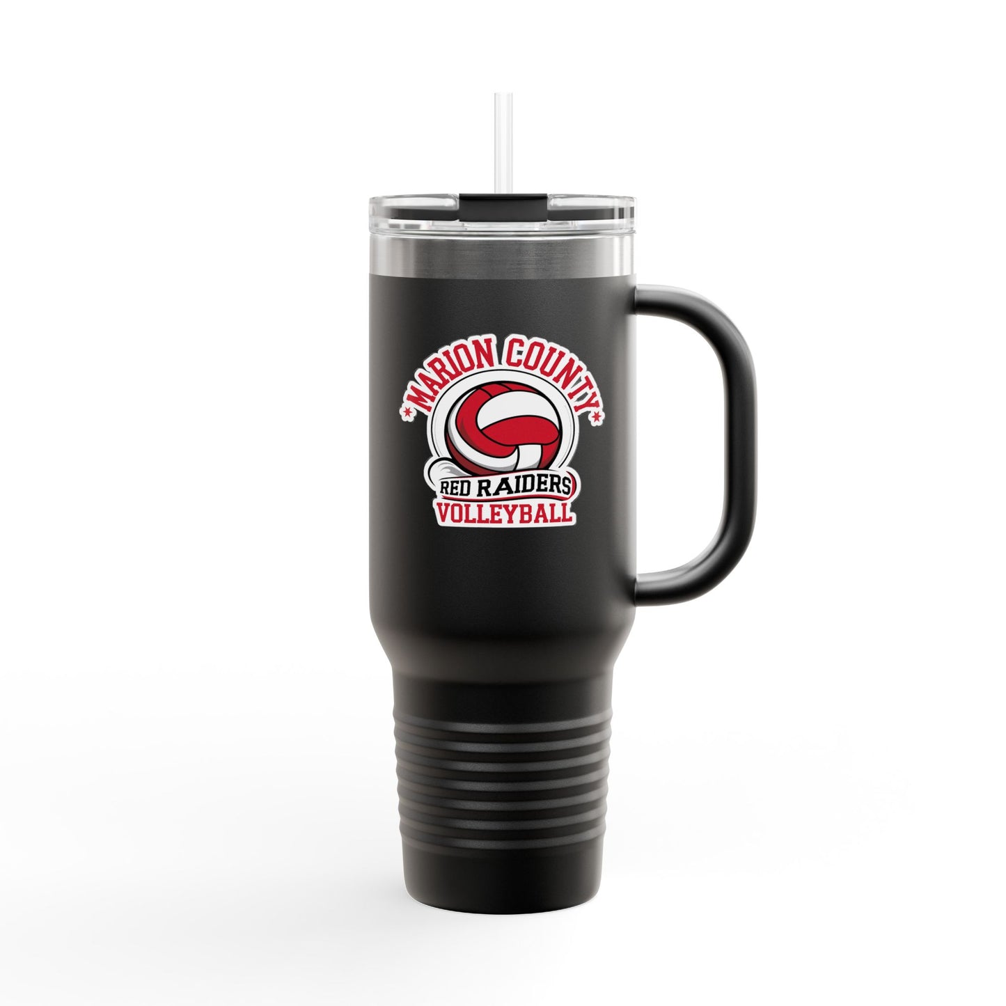 40oz Insulated Tumbler \ Marion County Red Raiders Volleyball \ MCV1