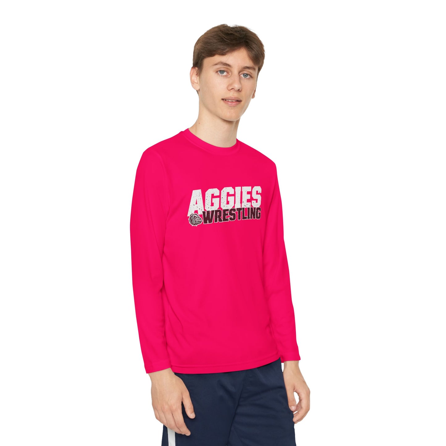 Youth Long Sleeve Tee \ Hamilton Aggies Wrestling \ HAW3