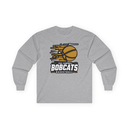 Adult Long Sleeve Tee \ Phil Campbell Bobcats Basketball \ PCBBK2