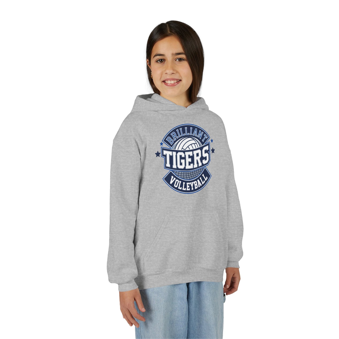 Youth Hoodie Sweatshirt \ Brilliant Tigers Volleyball \ BTV1