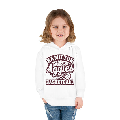 Toddler Hoodie Sweatshirt \ Hamilton Aggies Basketball \ HABBG1