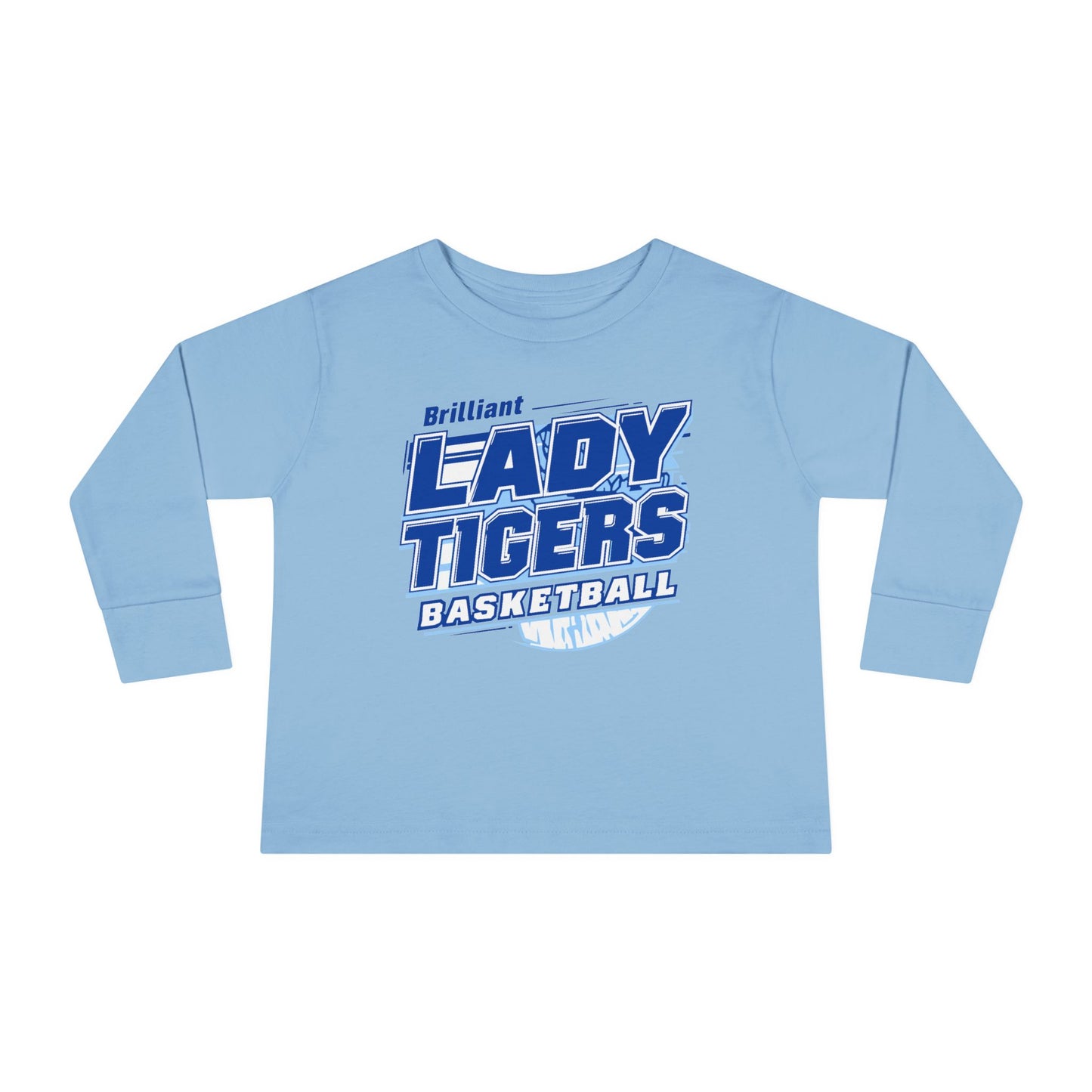 Toddler Long Sleeve Tee \ Brilliant Tigers Basketball \ BTBKG2