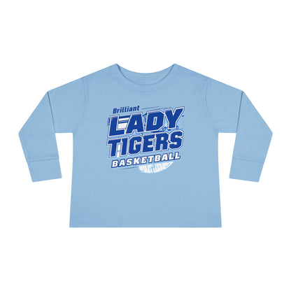 Toddler Long Sleeve Tee \ Brilliant Tigers Basketball \ BTBKG2