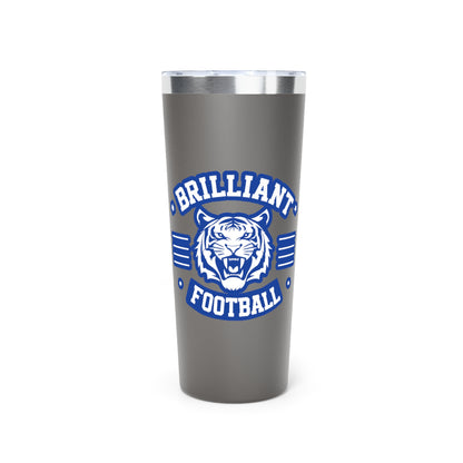 22oz Copper Insulated Tumbler \ Brilliant Tigers Football \ BTF2