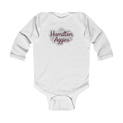 Long Sleeve Baby Bodysuit \ Hamilton Aggies \ HAG1