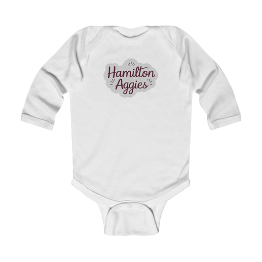 Long Sleeve Baby Bodysuit \ Hamilton Aggies \ HAG1