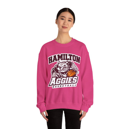 Adult Crewneck Sweatshirt \ Hamilton Aggies Basketball \ HABB1