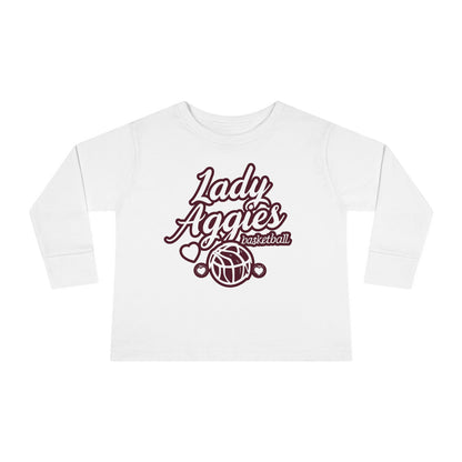 Toddler Long Sleeve Tee \ Hamilton Aggies Basketball \ HABBG2