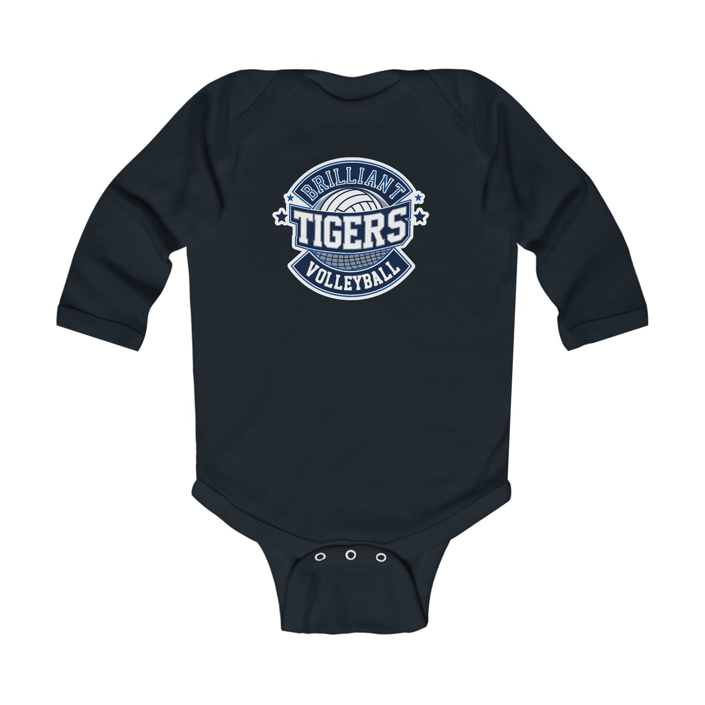 Long Sleeve Baby Bodysuit \ Brilliant Tigers Volleyball \ BTV1