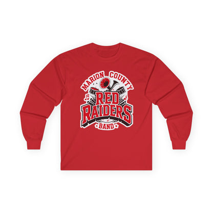 Adult Long Sleeve Tee \ Marion County Red Raiders Band \ MCB2