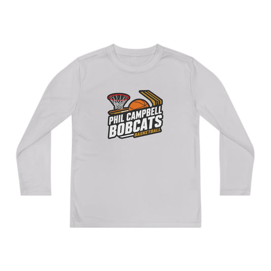 Youth Long Sleeve Tee \ Phil Campbell Bobcats Basketball \ PCBBK1