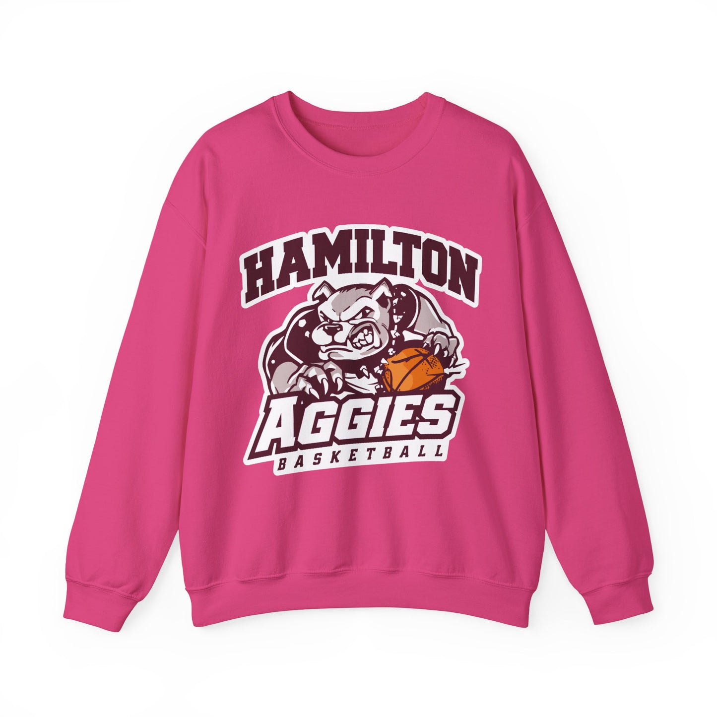 Adult Crewneck Sweatshirt \ Hamilton Aggies Basketball \ HABB1