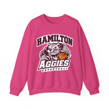 Adult Crewneck Sweatshirt \ Hamilton Aggies Basketball \ HABB1