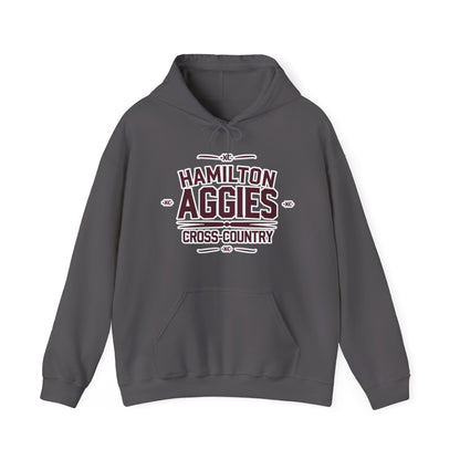 Adult Hooded Sweatshirt \ Hamilton Aggies Cross-Country \ HCC1