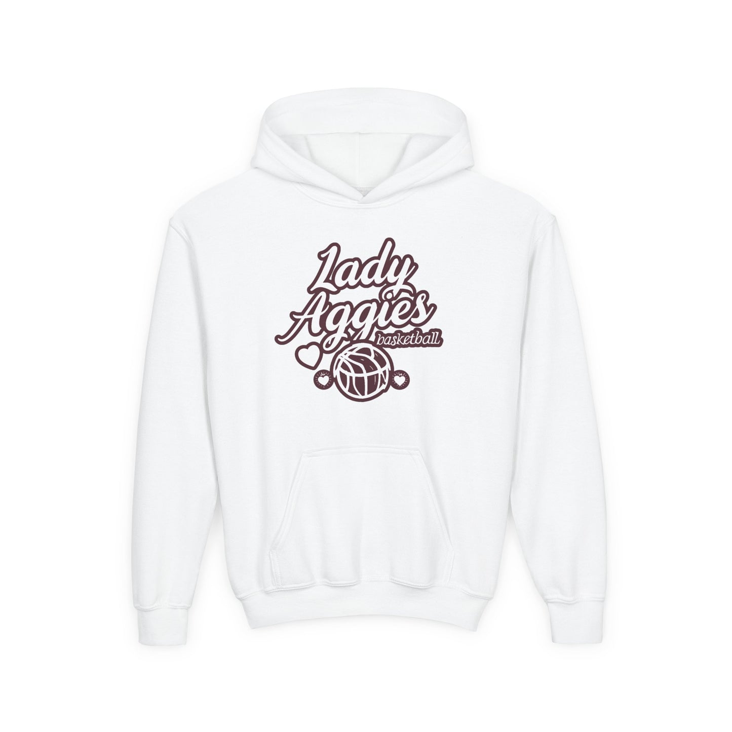 Youth Hoodie Sweatshirt \ Hamilton Aggies Basketball \ HABBG2
