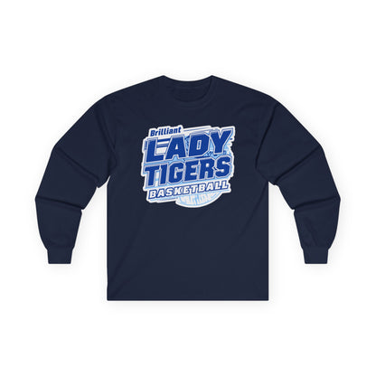 Adult Long Sleeve Tee \ Brilliant Tigers Basketball \ BTBKG2