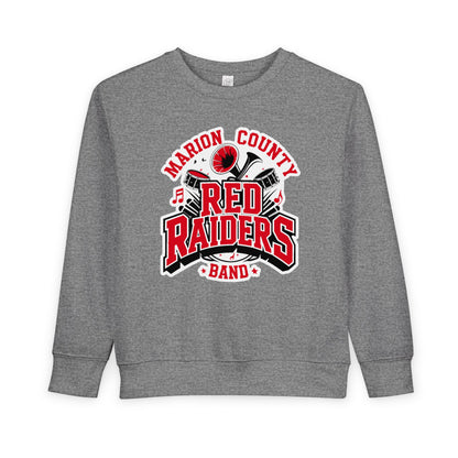 Toddler Crewneck Sweatshirt \ Marion County Red Raiders Band \ MCB2