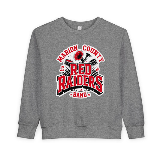 Toddler Crewneck Sweatshirt \ Marion County Red Raiders Band \ MCB2