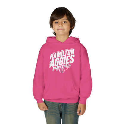 Youth Hoodie Sweatshirt \ Hamilton Aggies Basketball \ HABB2