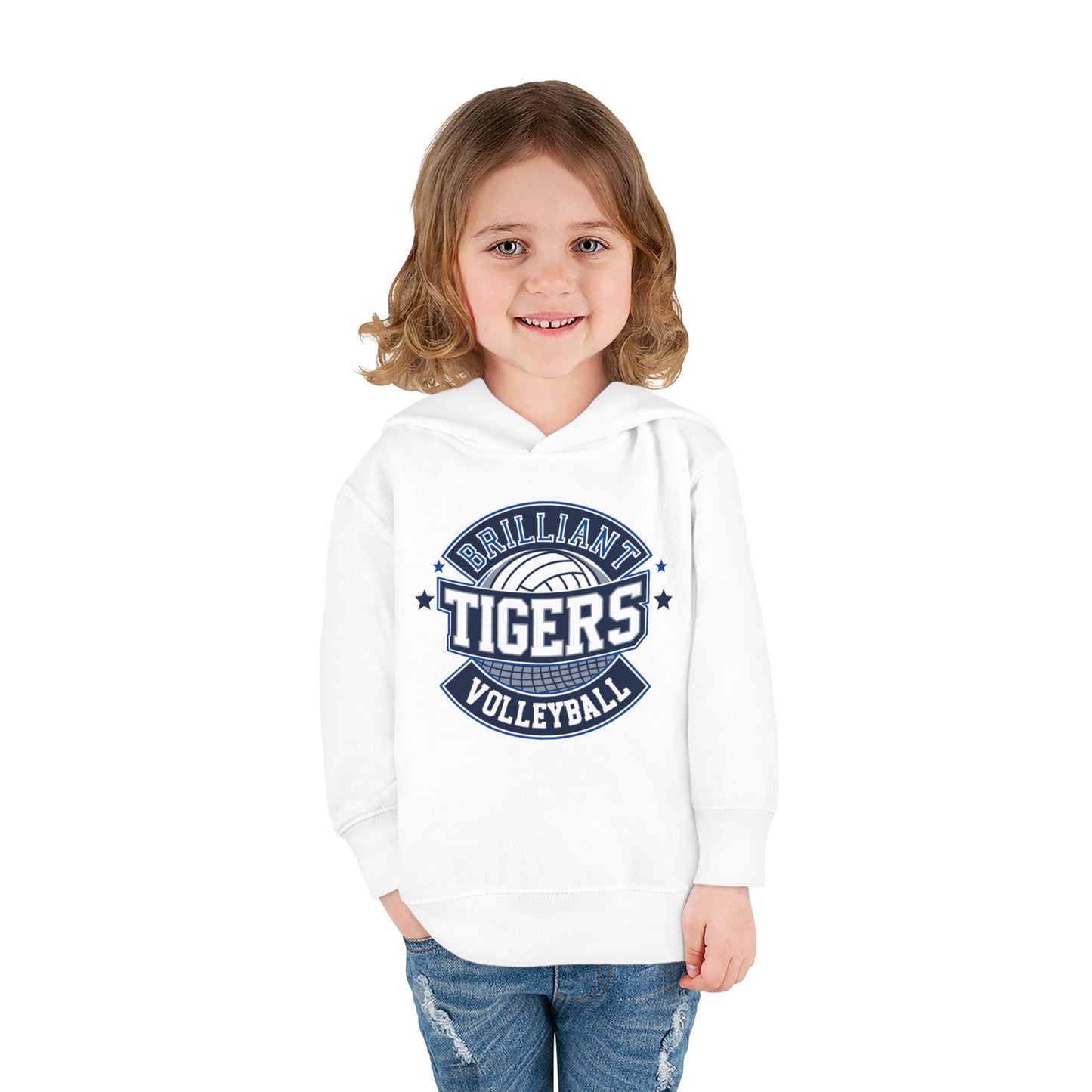 Toddler Hoodie Sweatshirt \ Brilliant Tigers Volleyball \ BTV1
