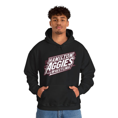 Adult Hoodie Sweatshirt \ Hamilton Aggies Wrestling \ HAW1