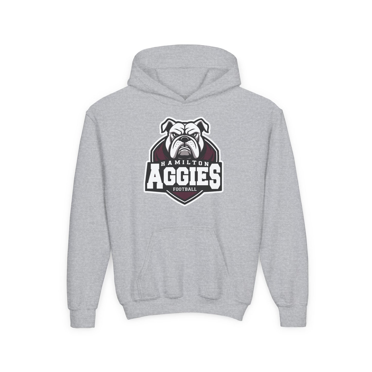 Youth Hoodie Sweatshirt \ Hamilton Aggies Football \ HAF2