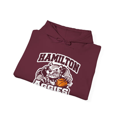 Adult Hoodie Sweatshirt \ Hamilton Aggies Basketball \ HABB1