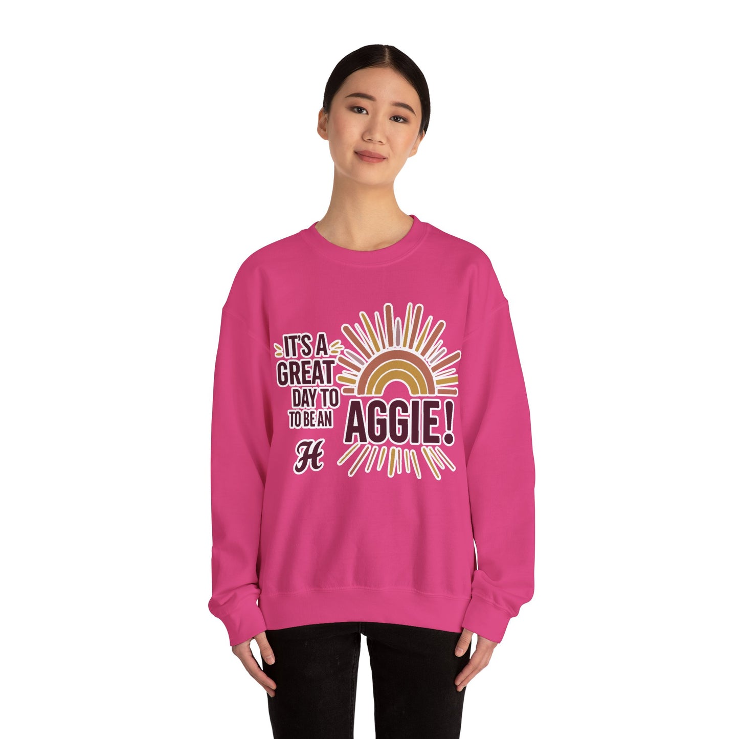Adult Crewneck Sweatshirt \ It's a Great Day to be an Aggie! \ GDA1